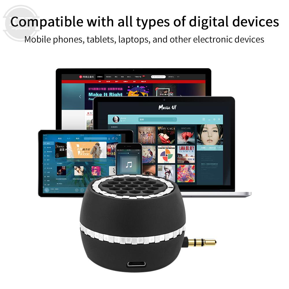 Altoparlante Telefonico Portatile Wireless Altoparlante Esterno Jack Universale da 3,5 mm Mini Scatola Sonora Forniture per Smartphone Tablet Laptop MP3/4