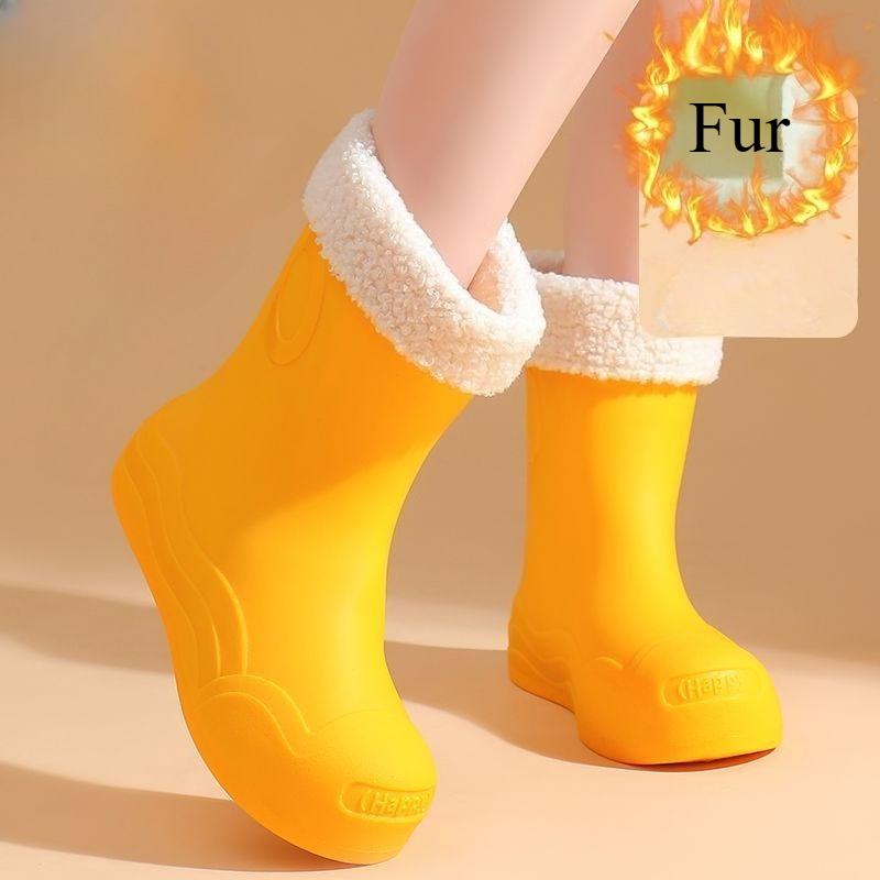 2025 New Women's Mid-Calf Rain Boots Waterproof Non-Slip PVC Shoes for Rain Women Comfortable Breathable Kitchen Work Footwear
