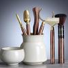 Tang Feng Tea Ceremony Six Gentlemen Set Kung Fu Tea Accories Clete Home High End Bla Ebony 6 Gentlemen Yu Kiln Tea Tube
