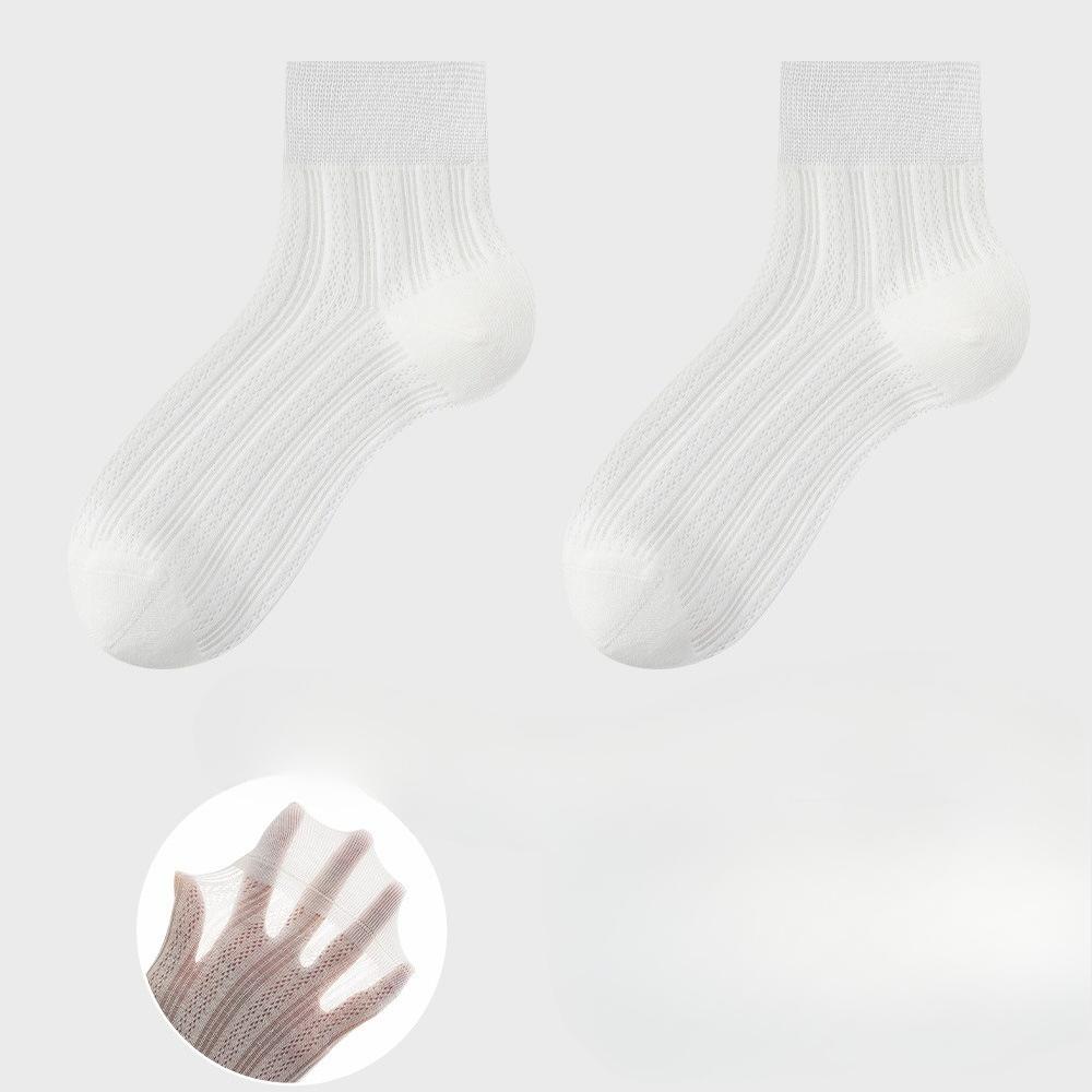 

Летние Тонкие Дышащие Короткие Носки из Тутового Шелка для Женщин, Однотонные, Универсальные, Сетчатые, Влагоотводящие, Бесшовные Женские Носки из Чистого Хлопка 1 pair белый