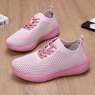 Nouvelles chaussures de sport pour femmes chaussures de course polyvalentes chaussures en maille respirante tissée à la mouche chaussures décontractées en maille pour femmes