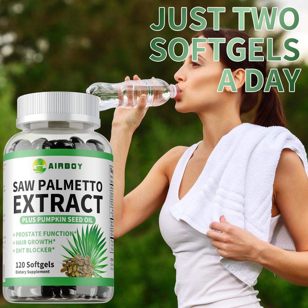 120 Stück Sägepalmenextrakt - Unterstützung der ProstataGesundheit, Haarausfall, HarnwegGesundheit