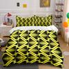 Yellow Chevron Geometric Pattern. Bedding Sets Duvet Cover Sets Duvet Covers Pillowcases(1*Duvet Cover 2*Pillowcases Without Duvet Insert)
