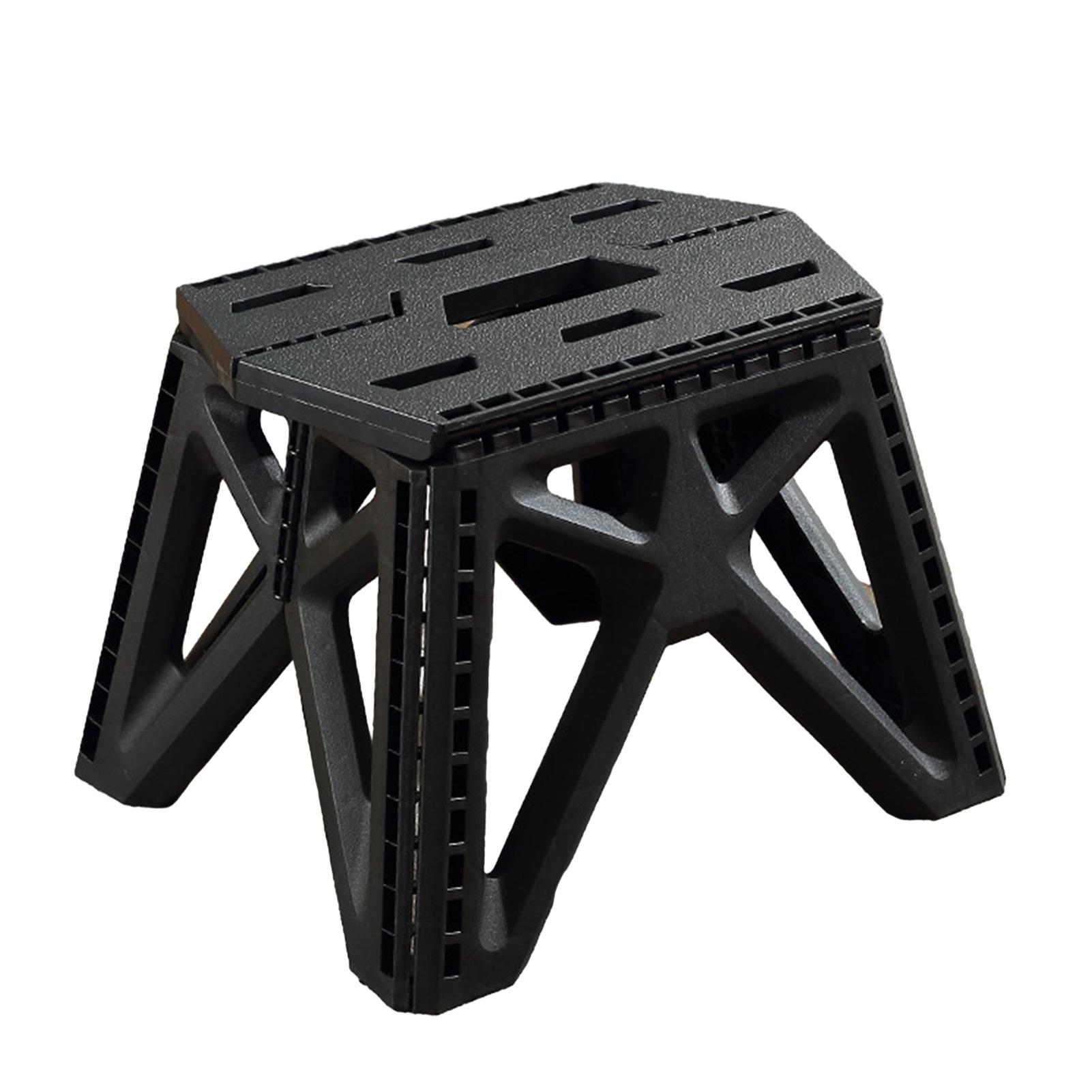 

Складний табурет-сходинка Міцне крісло для важких навантажень Використовуйте для подорожей Компактне складне крісло з ручкою Товари для кемпінгу чорний