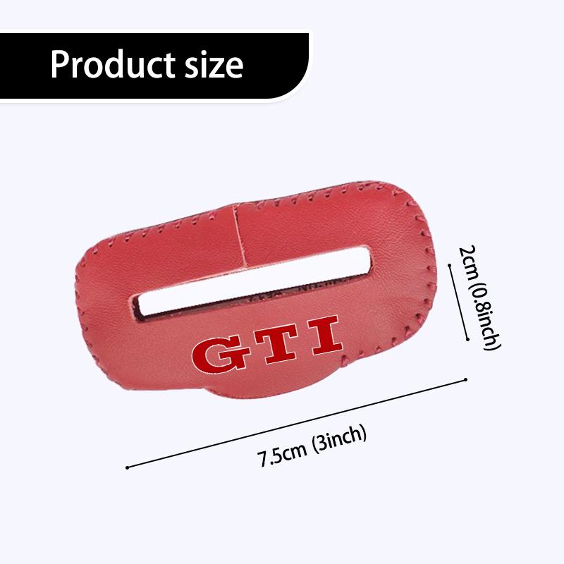 2/5pcs Leather Seat Belt Buckle Protective Cover Wear Resistant For Volkswagen VW Golf 4 5 6 7 GTI Tiguan Passat B5 B6 B7 CC