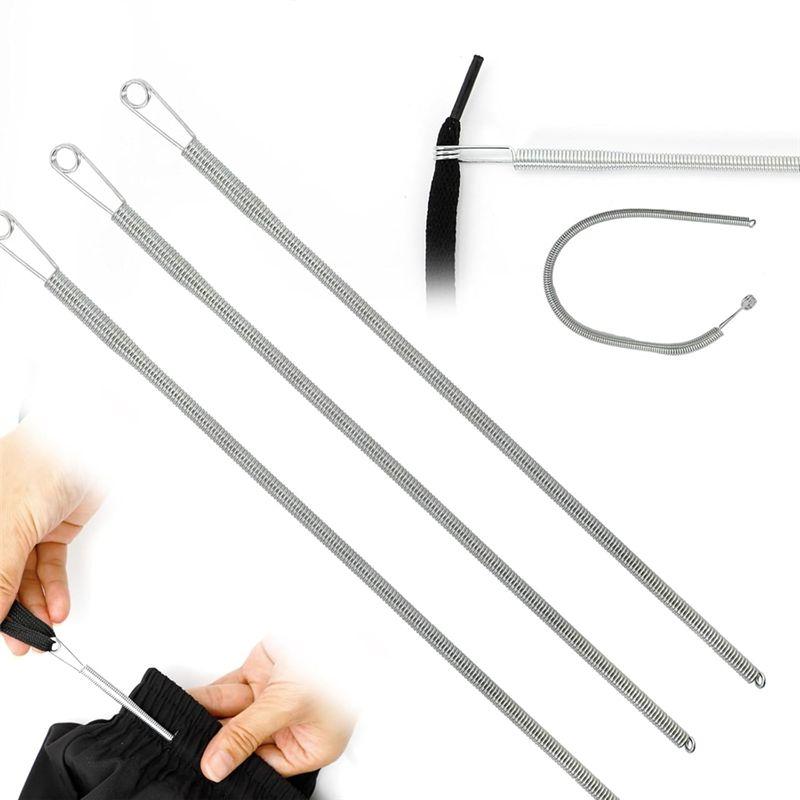 ABIY Spring Loop Drawstring Threader Tool For Sweatpants & Shorts - Bendable Metal Rope Threader Clip For Easy Sewing