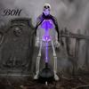 Halloween Party Supplies 2Pcs Solar Skeleton Yard Stake, LED Garden Lights, Waterproof Wireless Stakes Realistic Skull Figurines for Outdoor