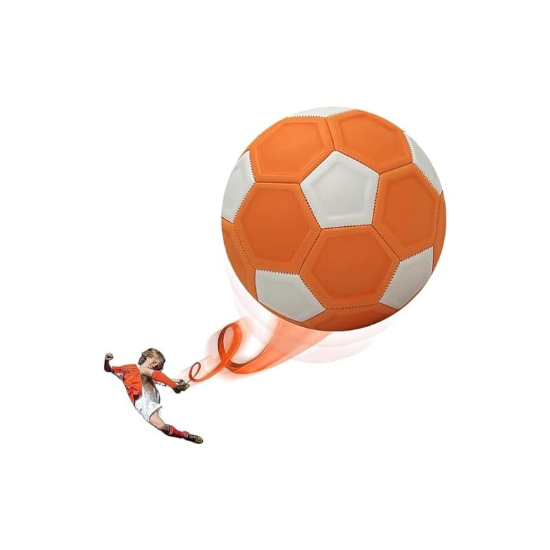 Magischer Fußball, Kurvenball, Inklusive Luftpumpe, Größe 4, 20,5 cm Durchmesser, Luftwiderstand, Panelstruktur, Perfekt für Schüsse, Spiel, Training,