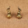 1 Pair Lucky Rabbit Statue Ornaments Antique Copper Zodiac Vintage Solid Brass Animal Miniature Figurine Tea Pet Desk Decor