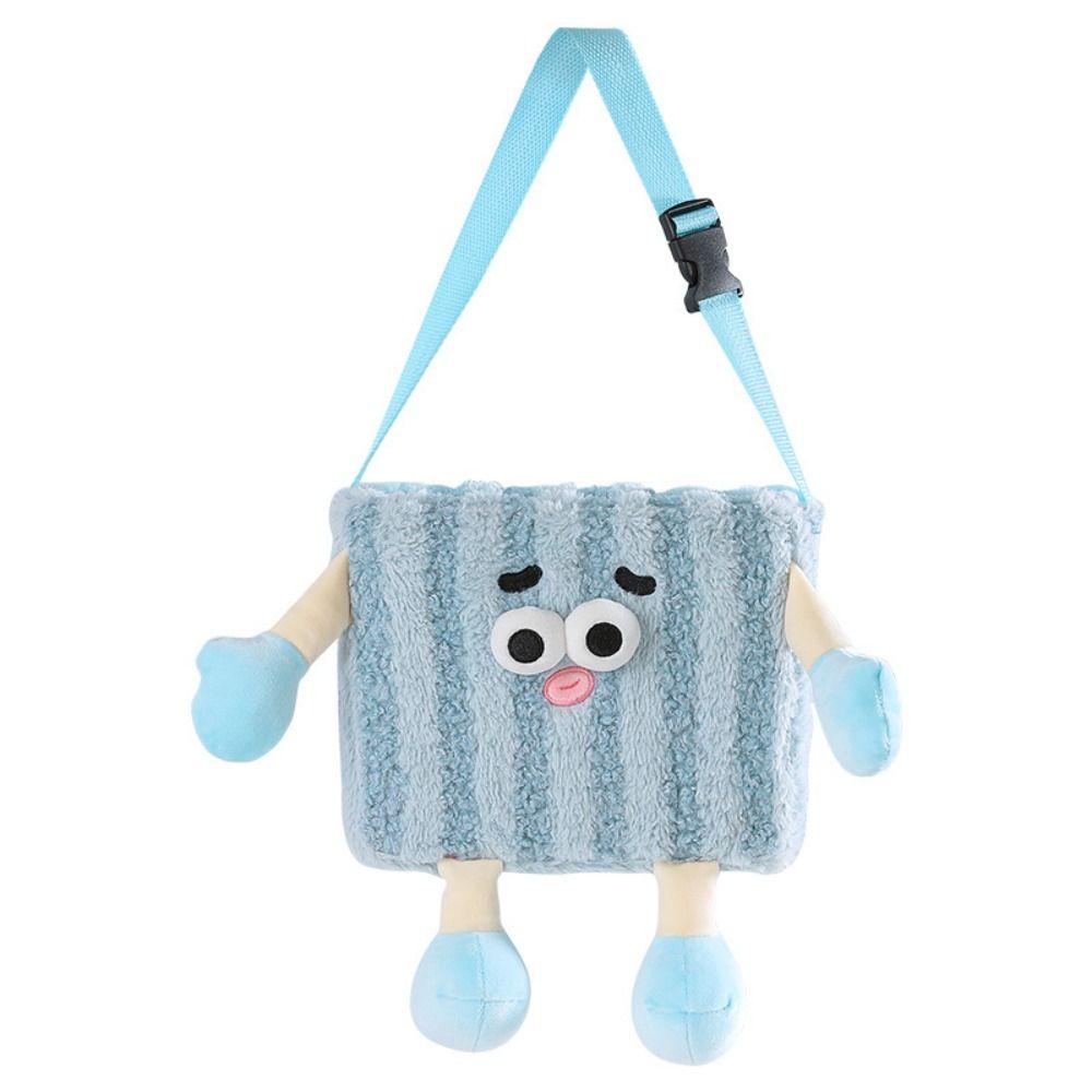 Plush Car Trash Can Hanging Car Mounted Tissue Box Car Umbrella Storage Case  Home Decoration