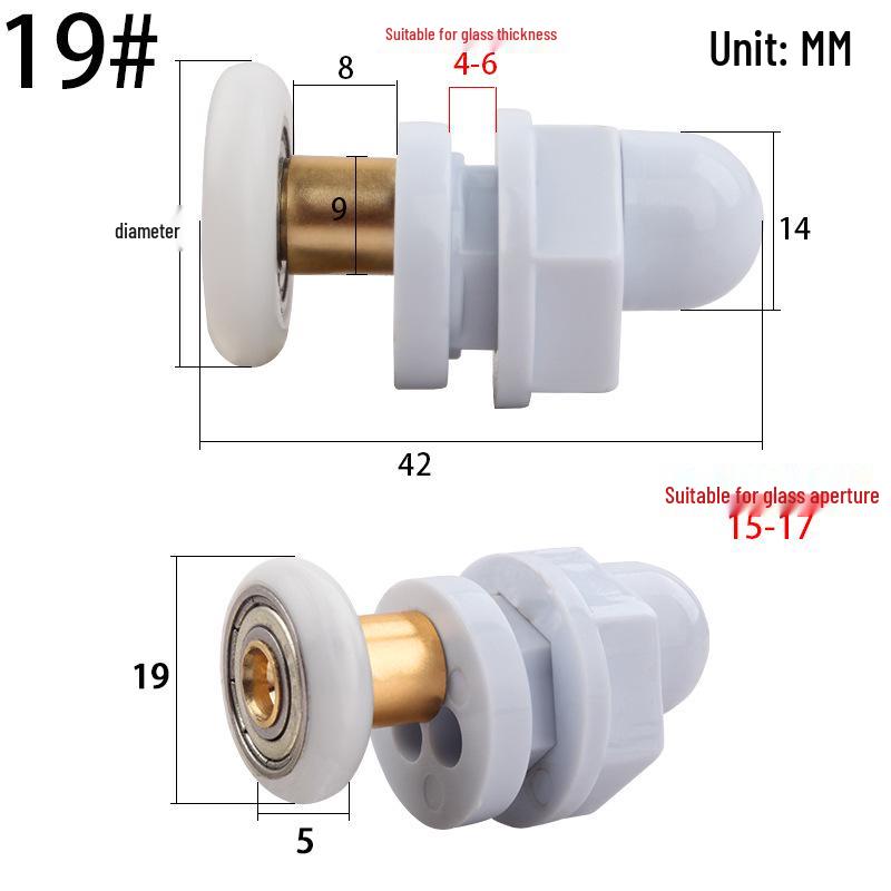 Arc-Shaped Sliding Shower Door Pulley for Glass Track Wheel