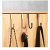 201 Stainless Steel Hook Free Punching Double S-Shape Hook Kitchen Bathroom Cabinet Door Back Type Coat Towel Storage Hanger