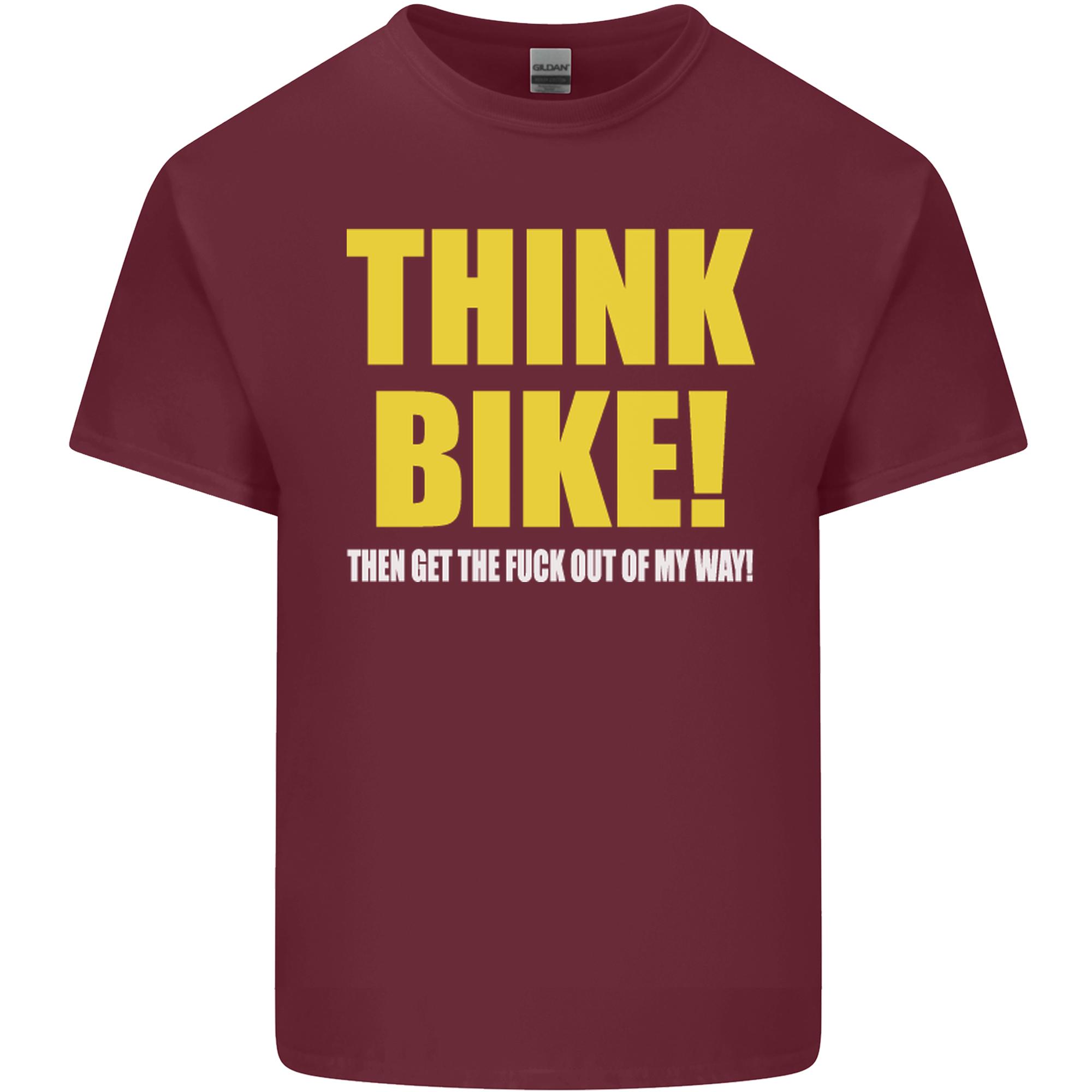 Think Bike Cycling Biker Motorbike Bicycle Unisexs Light Cotton TShirt S