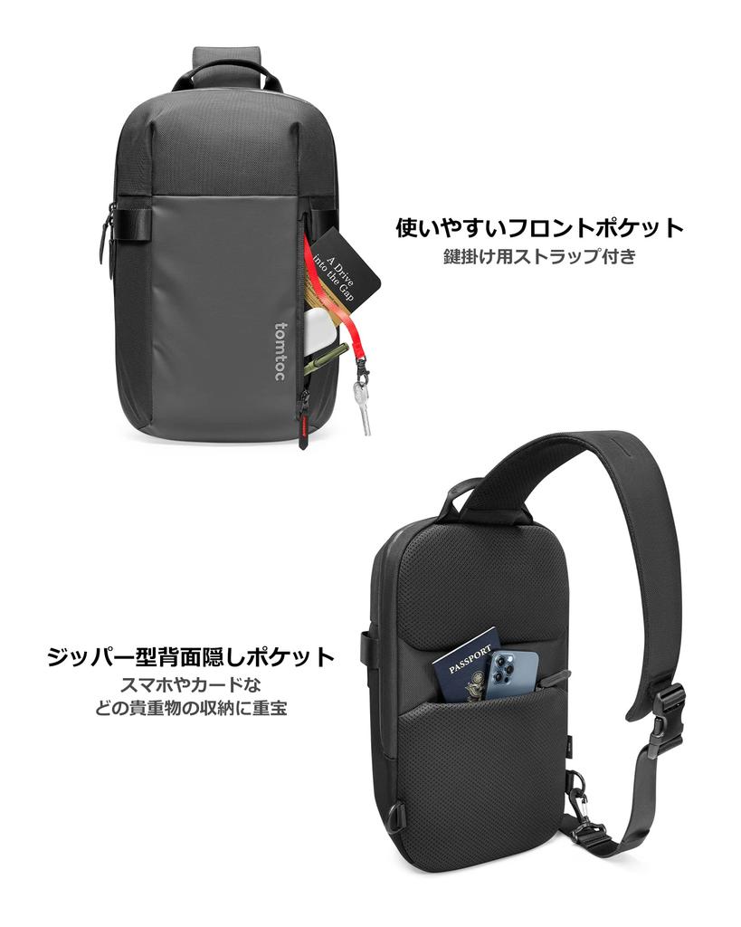 tomtoc Men's Large Capacity Shoulder Bag for 13-14 Inch MacBook AirPro, Crossbody Bag, Sling Bag, 11 Inch iPad Pro, iPad Air Storage, Lightweight,