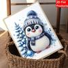 Frameless Pearl Painting Kit Cute Penguin Aesthetic Wall Art DIY Sparkling Bead Canvas Room Decor Creative Craft