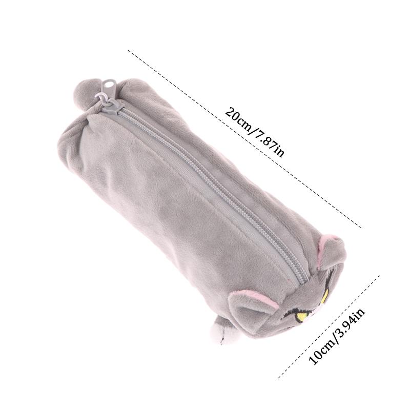 Federmäppchen mit Cartoon-Motiv „Tom Cat“, Kosmetiktasche, Aufbewahrungstasche, süße Stifttasche aus Plüsch, große Kapazität, Aufbewahrungsbox für Schulbedarf und Schreibwaren