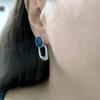 Silver Earrings with Natural Onyx (60002116)