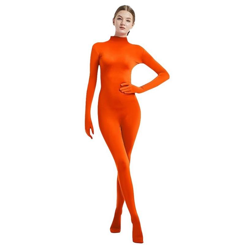 Solid Color Dance Clothes Stage New Women's Models with Hands and Feet Onesie Tights Stage