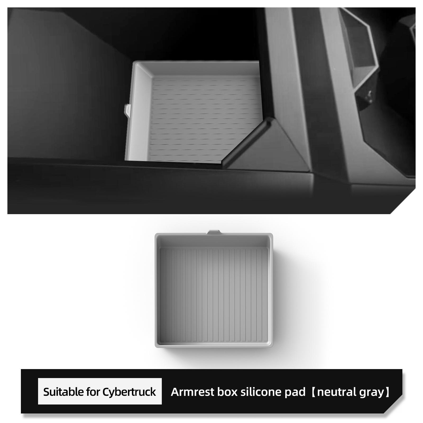 

для Tesla Cybertruck 2025 Подлокотник Ящик Для Хранения Силиконовая Накладка Центральная Консоль Хранение Нескользящая Накладка Органайзер Лоток Автомобильные Аксессуары