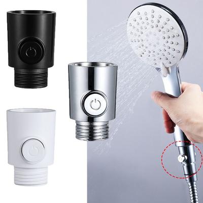 One-Button Shower Head Arm Diverter Flow Limiter Water Flow Regulator Bathroom Parts