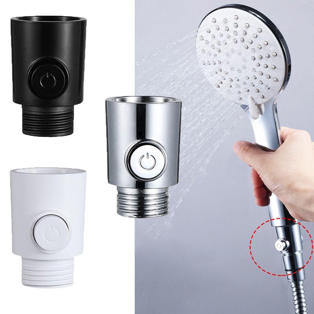 Plastic Shower Head Arm Diverter Flow Limiter Water Flow Regulator Water Stop Valve  Bathroom Parts