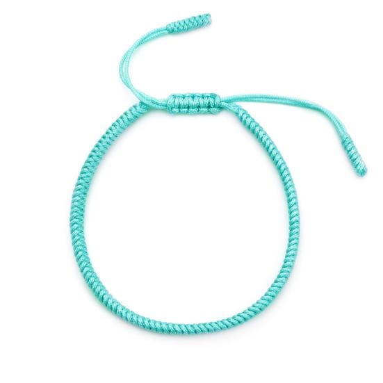 Unisex Bracelet Solid Color Handmade Rope Braided Lucky Bangle Jewelry for Party
