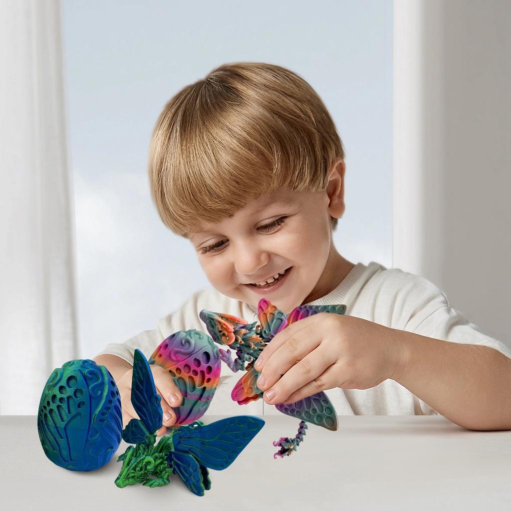 3D Printed Dragon Suit 3D Printed Dragon Egg With Articulated Dragon Inside Crystal Dragon Toy Adults Kids Toys Mystery Dragon