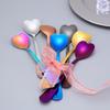 1PCS Heart Shaped Couple Spoon Creative Stainless Steel Coffee Tea Dessert Stirring Spoon LS