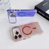 KEYSION Laser Gradient Magnetic Case for MagSafe for iPhone 11 12 13 14 15 17 Pro Max 16Plus Air 17e Lens Stand Shockproof Cover