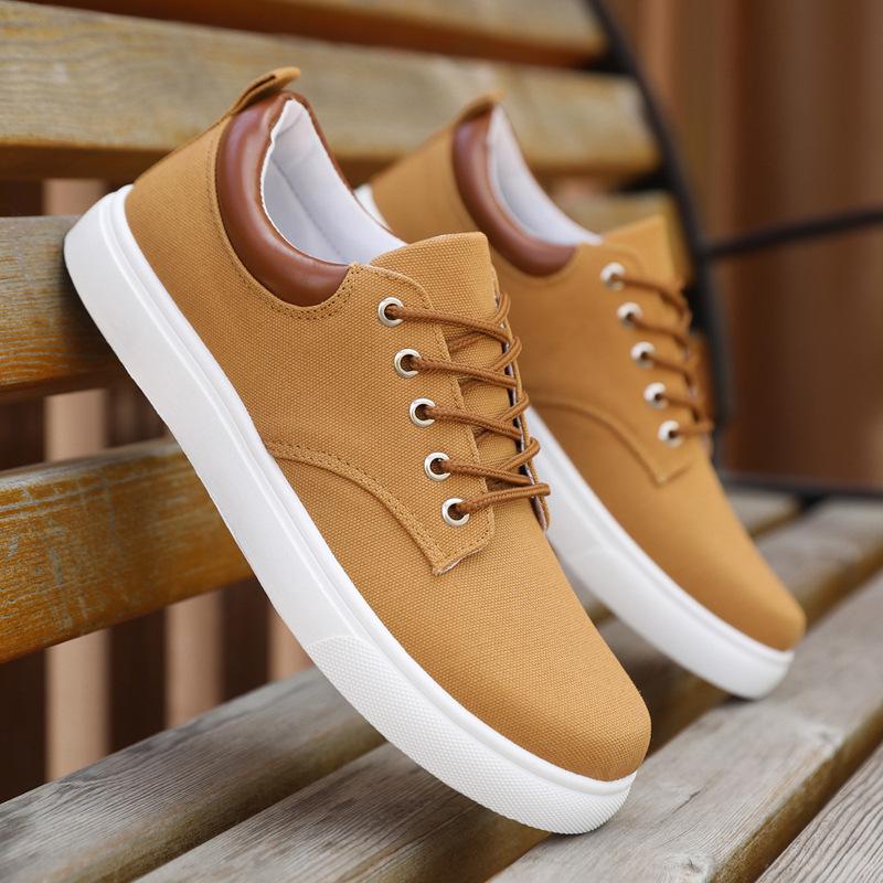 Fashion Canvas Men's Sneakers Black Lace Up Sping Shoes 2025 Classic Casual Vulcanized Shoes Size 46 Mens Spring Sport Shoes