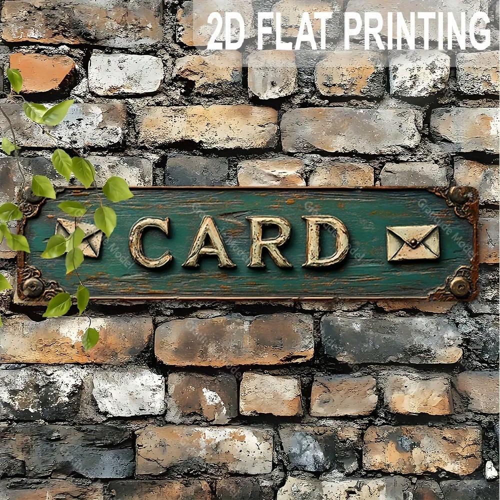 Retro Metal Tin Sign CARD Wall Art, Durable Aluminum Plaque 15.7x3.9, Aesthetic Man Cave Home Decor, Indoor Outdoor Restaurant