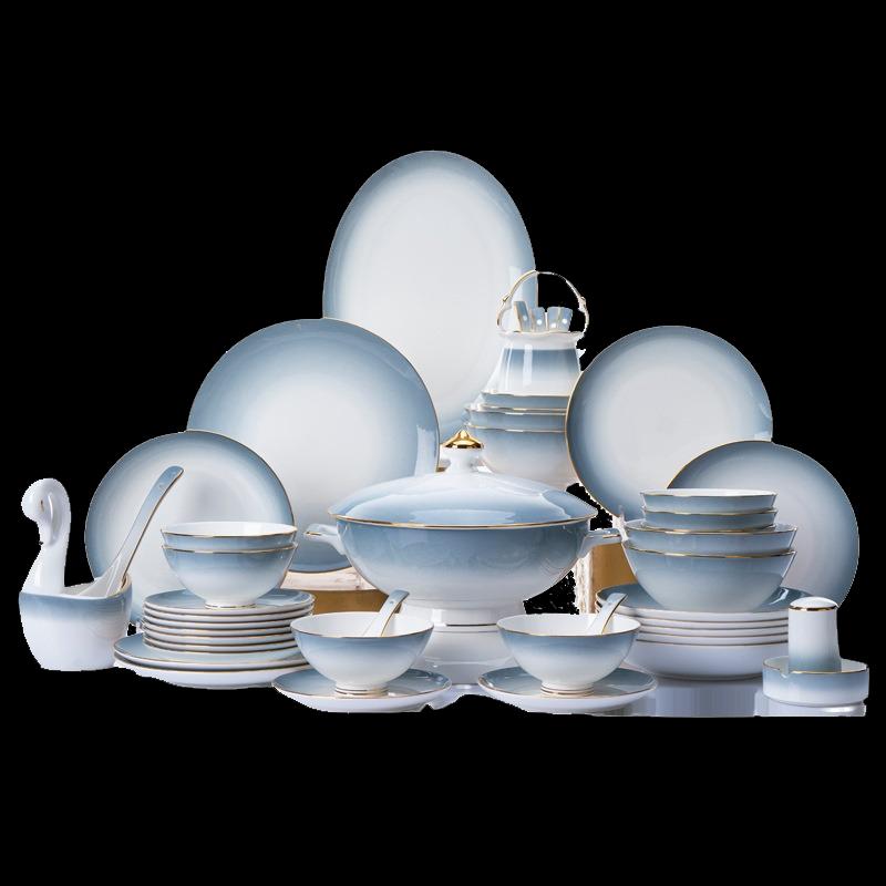 Jihang Jingdezhen Фарфоровый Роскошный Набор Столовой Посуды
