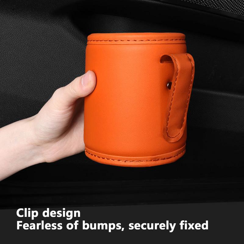 Multifunctional Leather Car Door Cup Holder Auto Drink Rack Storage Bin Back Seat Cup Holder Organizer Car Interior Accessories