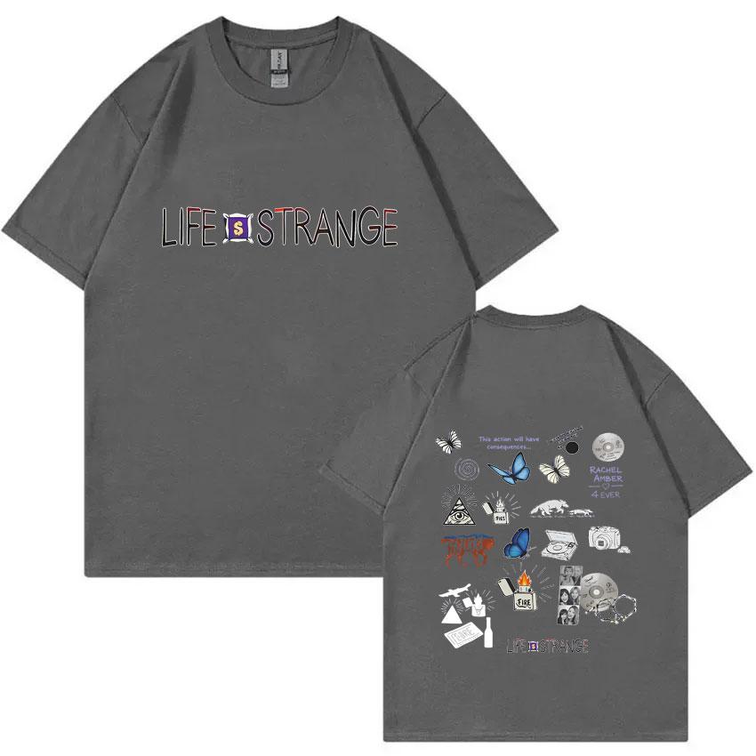 Hot Game Life Is Strange Logo Print Tshirt Unisex Women Casual Oversized Crewneck T Shirts Male Fashion Vintage Tshirt Streetwear