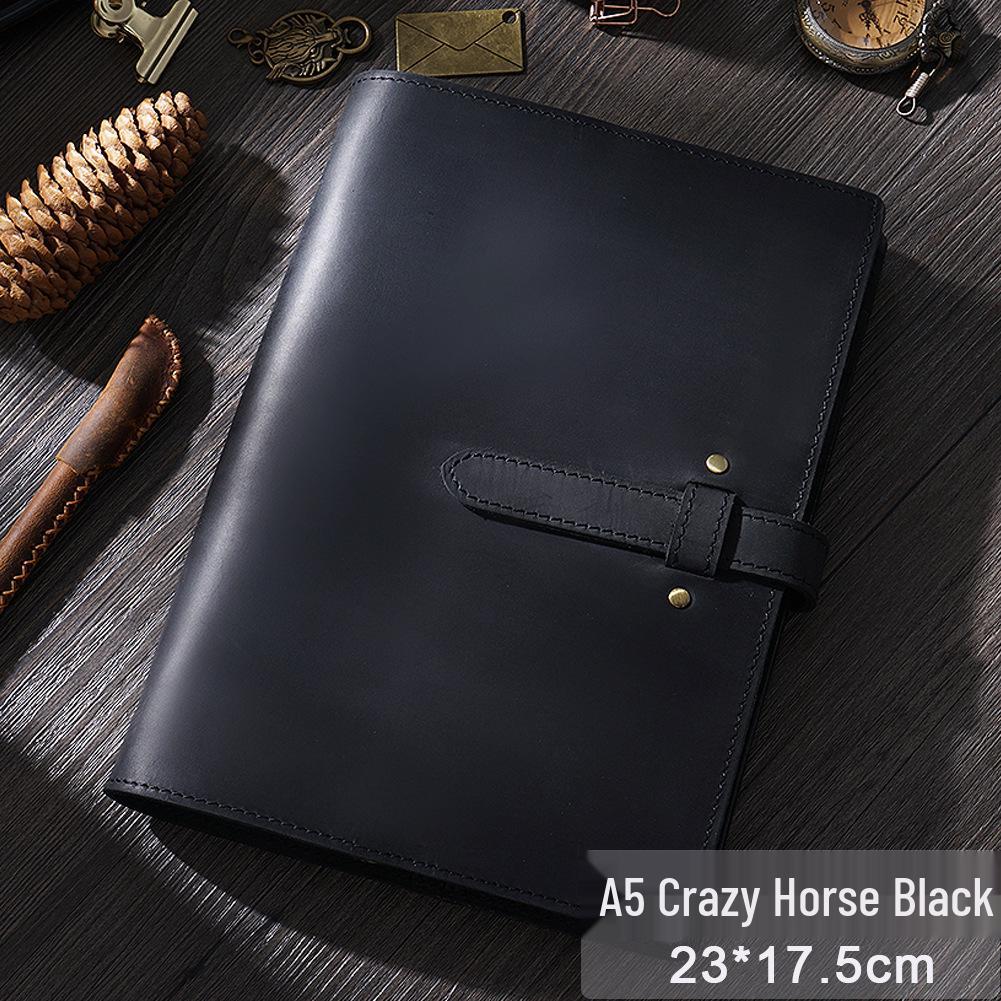 A5/A6 Vintage Cowhide Zippered Planner and Notebook Binder