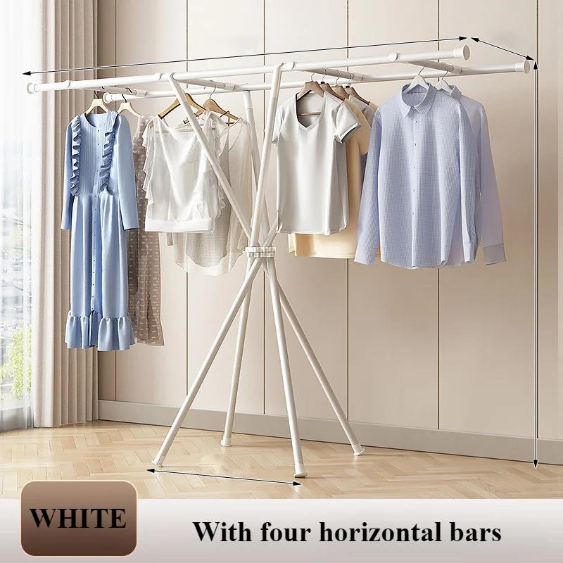 Foldable Drying Rack X-Shaped Clothes Hanger Indoor Save Space Balcony Elevated Design Modern Simplicity Simple Clothes Rack