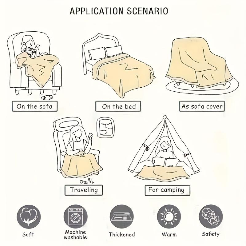 VIKAMA Simple Peeking Cat Flannel Blanket for Spring Picnic Car Travel,Sofa Bed Nook Decor Nap Blanket Holiday Gift