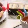 5pcs Cup Decoration Tool Cute Snail Shape Random Color Silicone Mug Hanging Tool Tea Bag Holder Cup Tea Clips