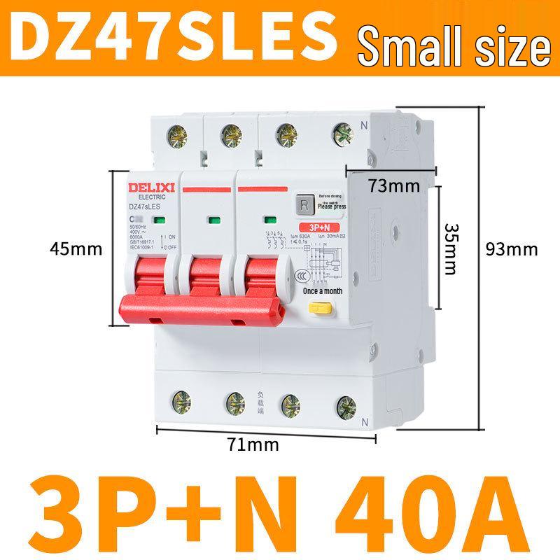 Delixi 220V Miniature Air Switch Circuit Breaker 2P with Leakage Protection, 1P+N, 3P, 4P.