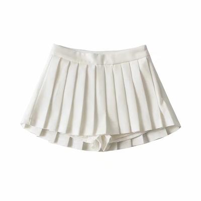 Falda plisada de línea A con cintura alta, parte delantera corta y parte trasera larga, antideslizante, falda tipo paraguas, falda de tenis