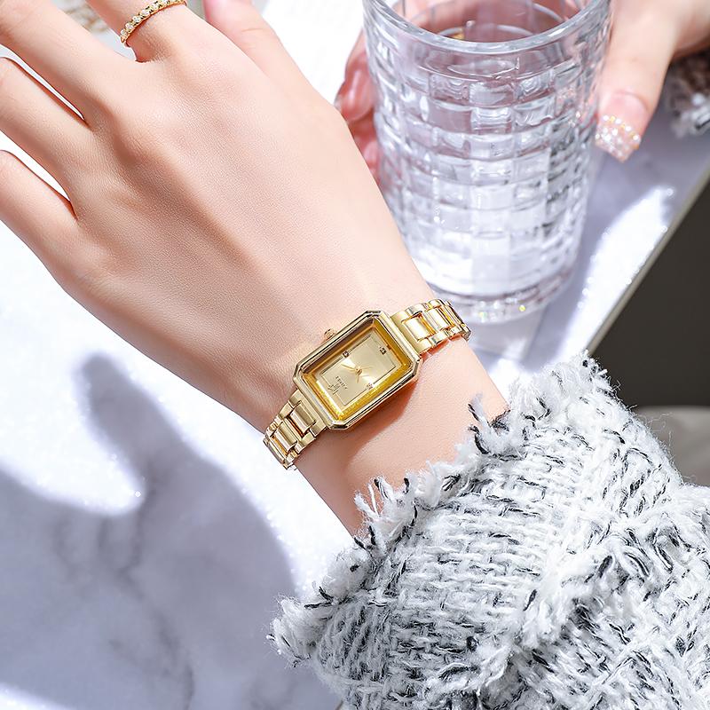 New Women's Watches Fashion Simple Square Quartz Watch Casual Student Luxury Brand Stainless Steel Wristwatches Relogio Feminino