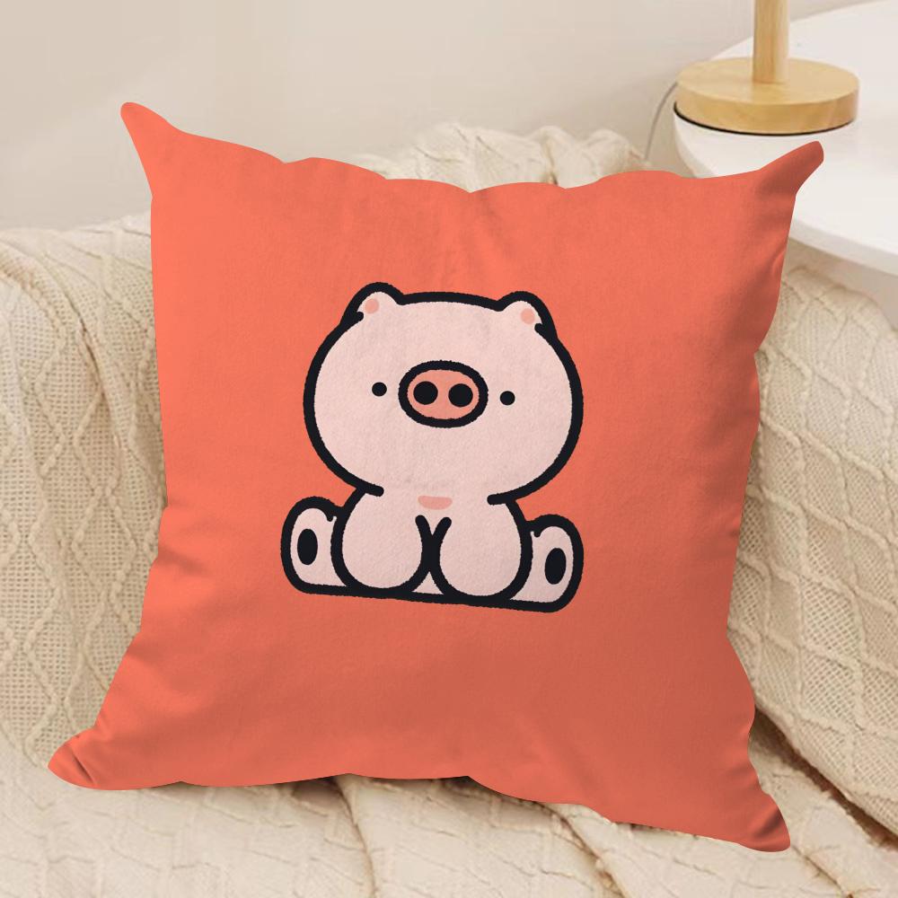 

Cute animal patterns Cushion Cover Soft Plush Fabric Double-Sided Printed Sofa Cushion Cover for All Seasons Home Decor Gift 30cmx30cm