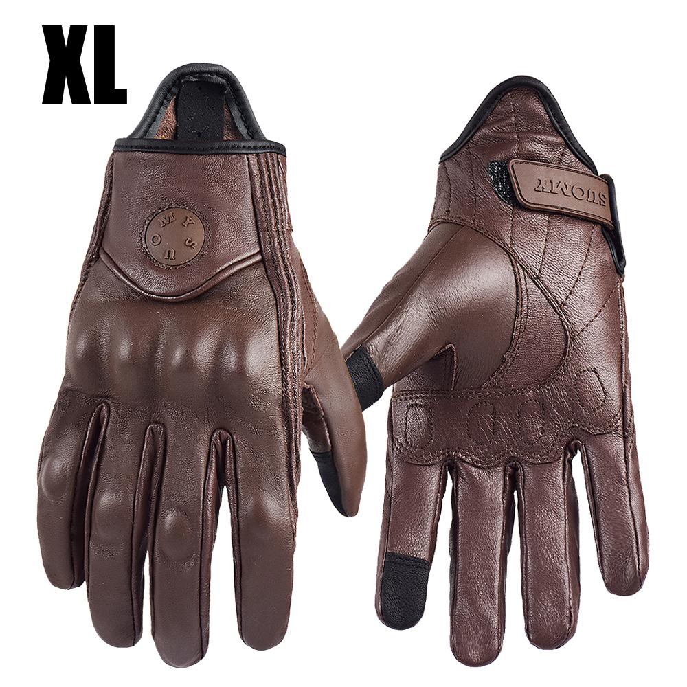 

Дышащие перчатки из козьей кожи для мотоцикла, велоспорта на открытом воздухе, мотокросса, защита для всех пальцев, сенсорный экран, гоночные перчатки