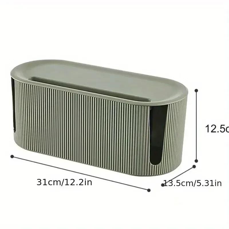 

Portable Cable Management Organizer Box for Power Strips and Cord for Power StripsTV Computer Wires Hider Box for Home Office зелёный