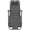 Chaise longue - vidaXL - 2 pcs - Acier - Pliable - Résistante aux intempéries