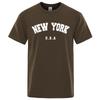 Herren USA New York EUA City Street Impresso Camisetas, Loose Oversized T-Shirt, Respirável Manga Curta Algodão Vestuário, Moda