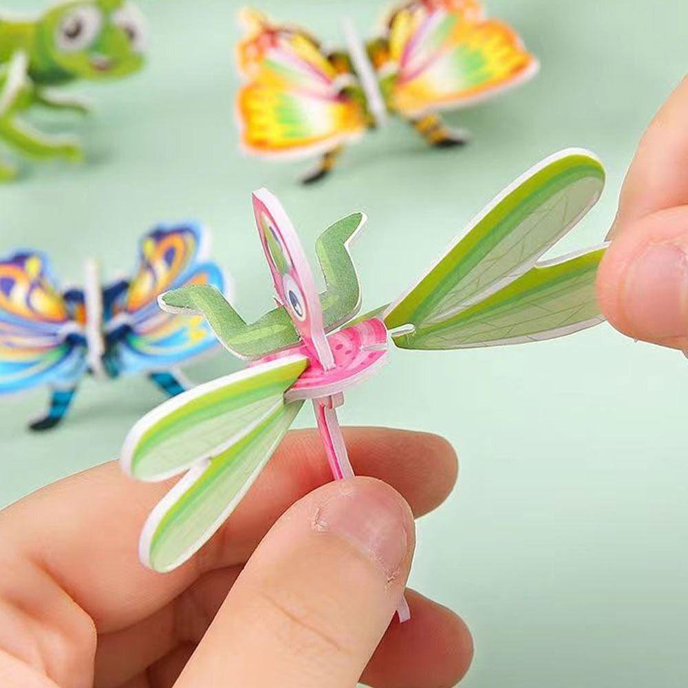 25Pcs Toys Puzzle Blocks Early Education Puzzle Cards Creative Insect Jigsaw