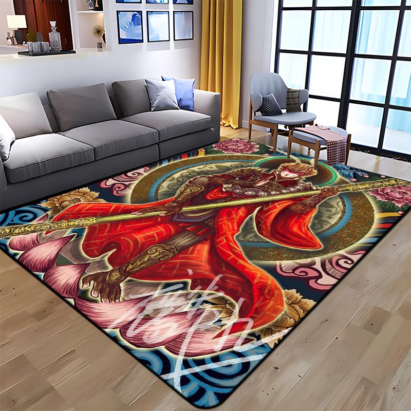 Sun WuKong Monkey King Printed Carpet for Living Room Large Area Rug Soft Mat E-sports Chair Carpets Alfombra Gifts Dropshopping