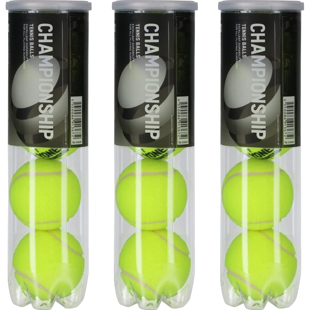 YONEX Championship Tennis Balls 4 Balls per Can Set of 3 Cans Sports Equipment