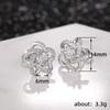 Cross Pentagram Zircon Stud Earrings Female, Flower Flower Small Fragrance Temperament Winding Earrings, Versatile Earrings